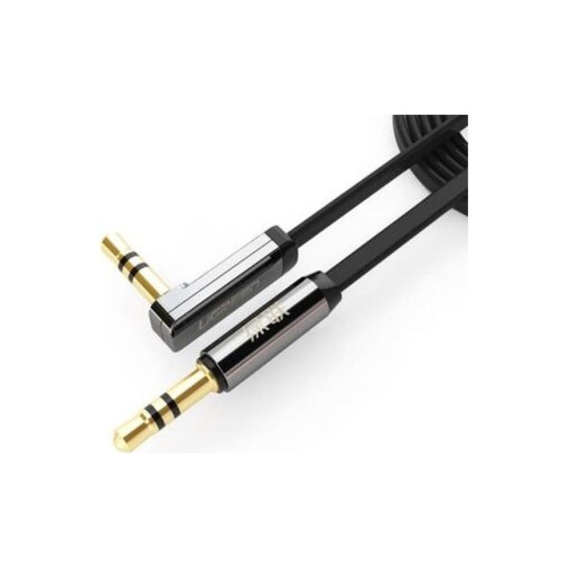 Ugreen AV119 Flat L Tipi 1.5 m 3.5mm Aux Ses Kablosu