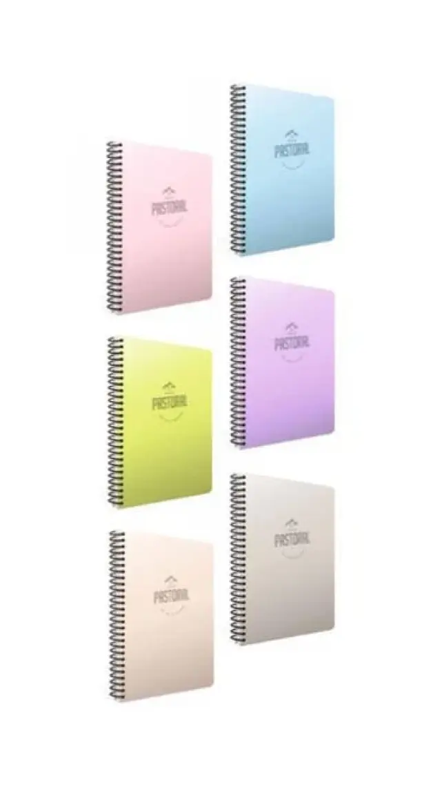 Gıpta Pastoral Spiralli Plastik Kapak Defter A4 96 Yp.Çizgili