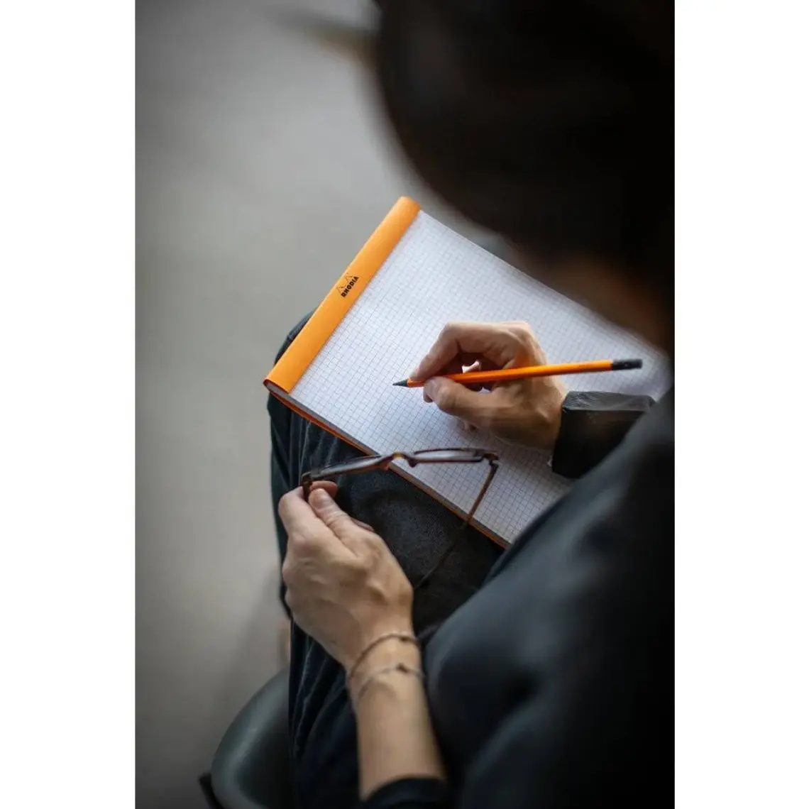 Rhodia Bsc A7 Kareli Bloknot Turuncu kpk 80gr