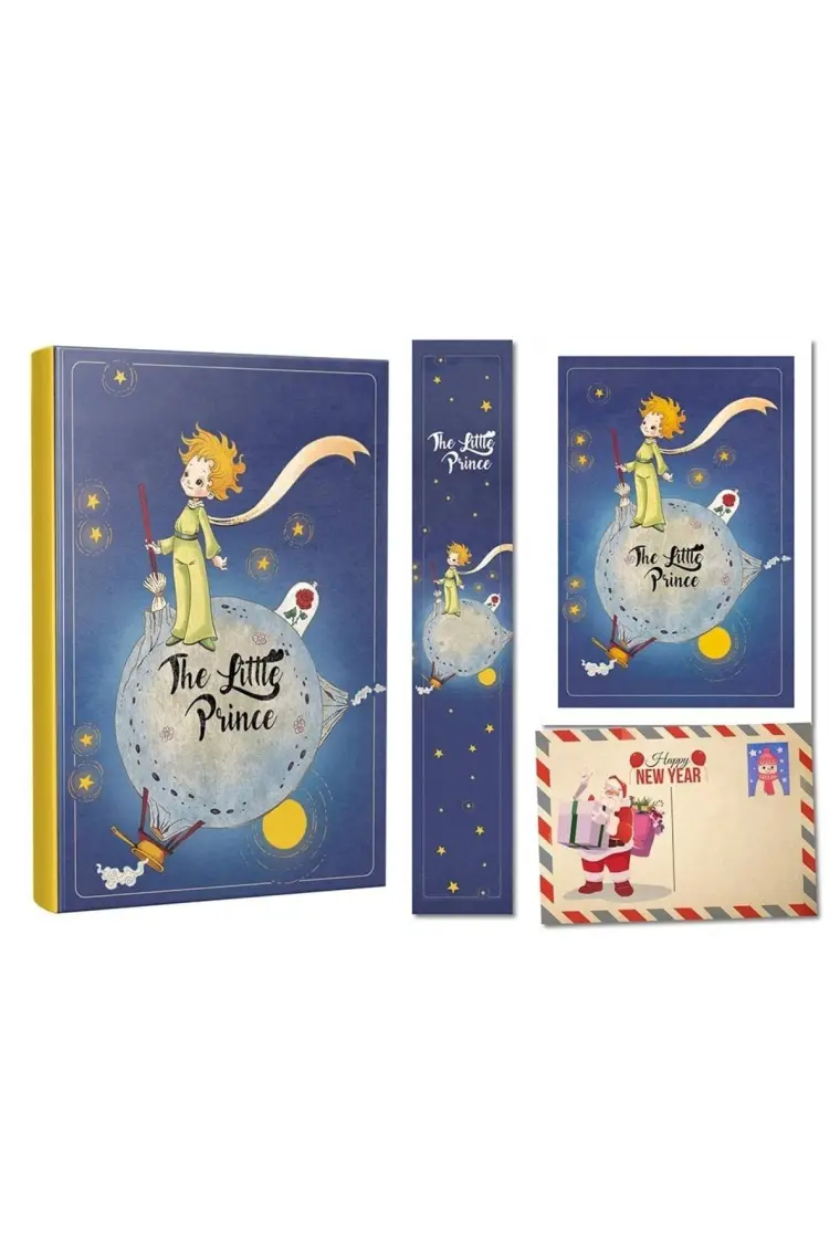 Halk Kitabevi Kartpostallı Hediye Seti - 1 Little Prince 128 Sayfa Defter 1 Kartpostal 1 Ayraç