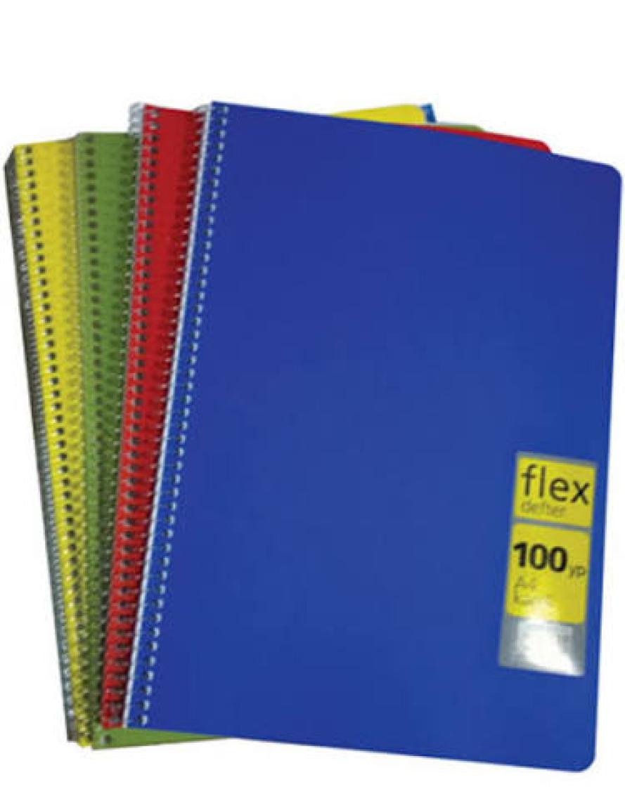 Mynote Flex Spiralli PP Defter A4 100 Yaprak Kareli