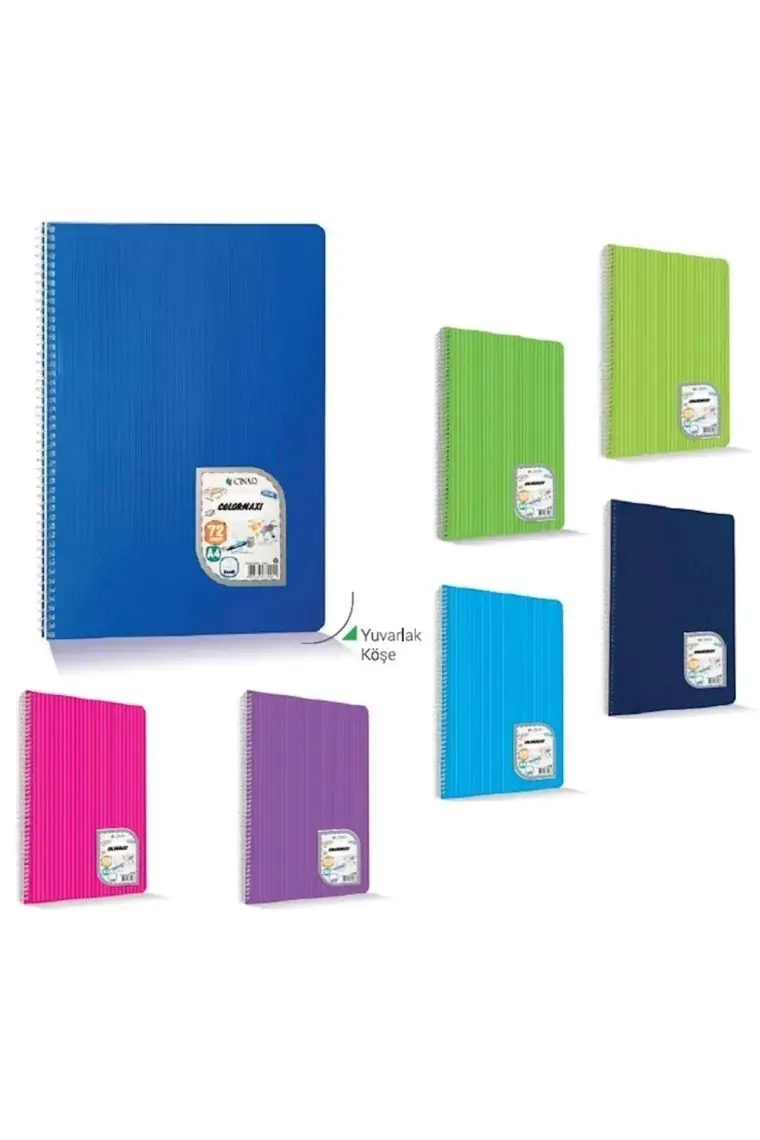 Çınar A4 Telli Defter Kareli 72 Yaprak Plastik Kapak Spiralli (1 ADET)