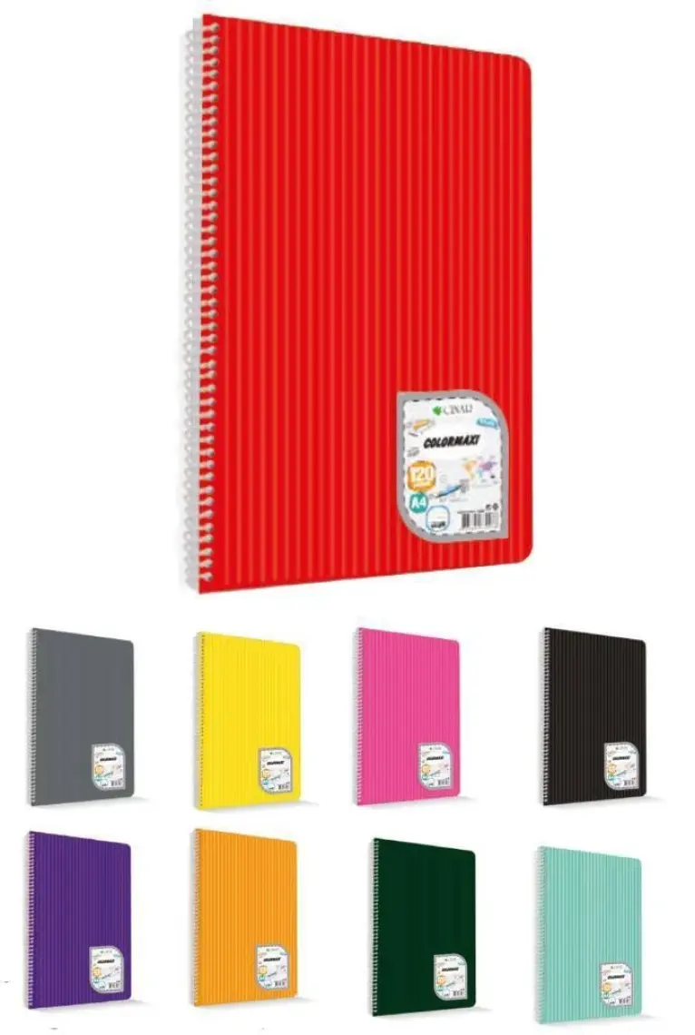 Çınar A4 Telli Defter Kareli 72 Yaprak Plastik Kapak Spiralli (1 ADET)