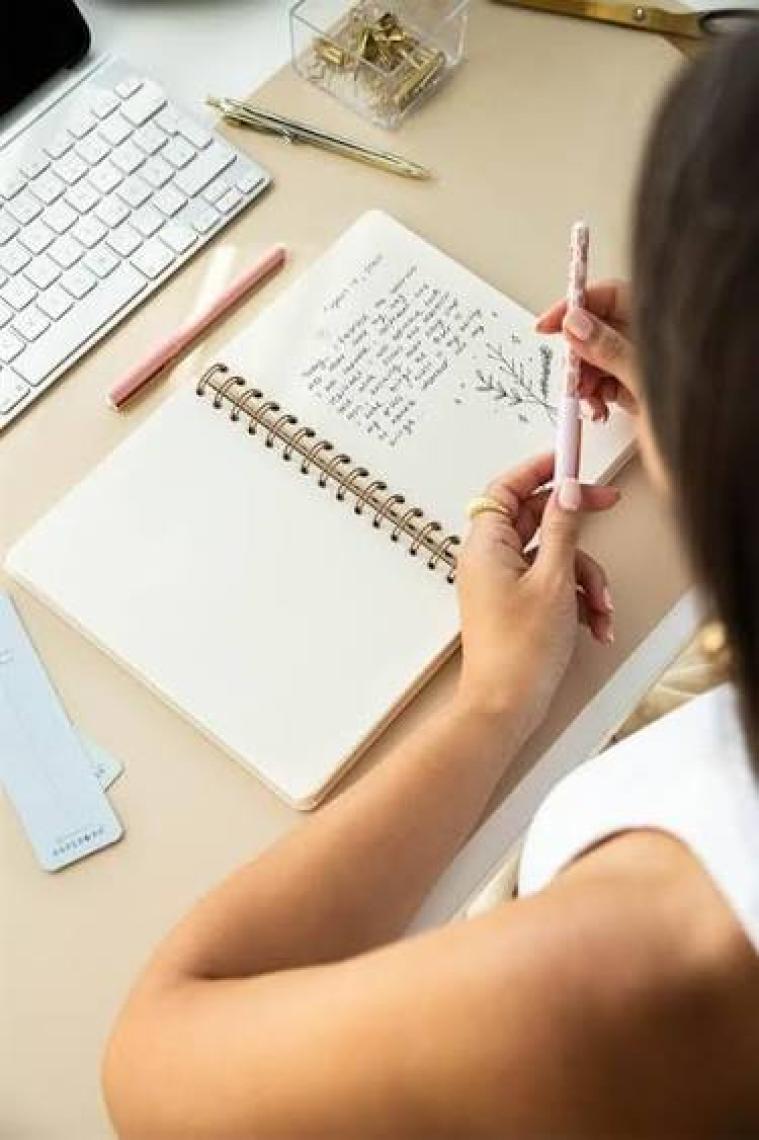 A5 Spiralli Sert Kapak Keten Düz Çizgisiz Tarihsiz Not Defteri Krem