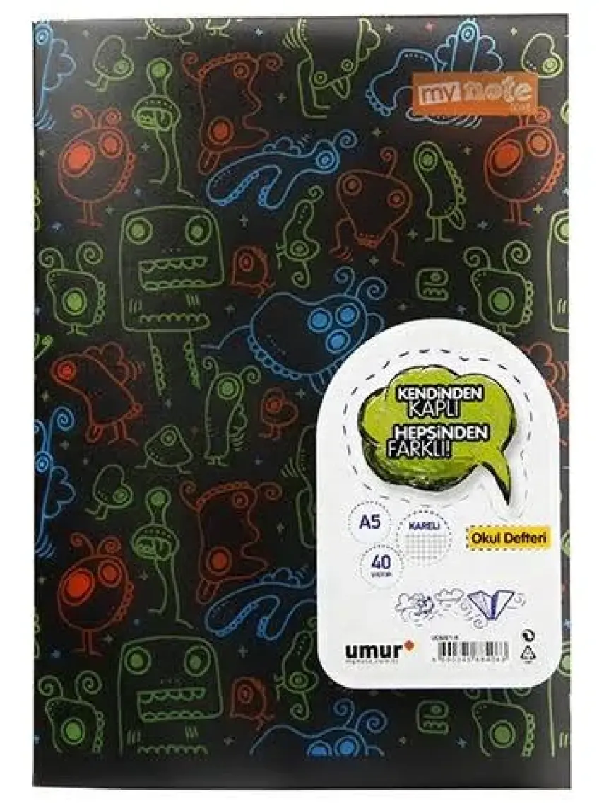 Mynote Text Up Defter A5 40 Yp Kareli UC6001-K