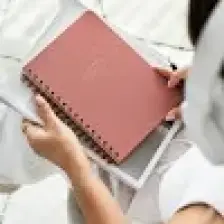 A5 Spiralli Sert Kapak Keten Noktalı Tarihsiz Not Defteri Pembe