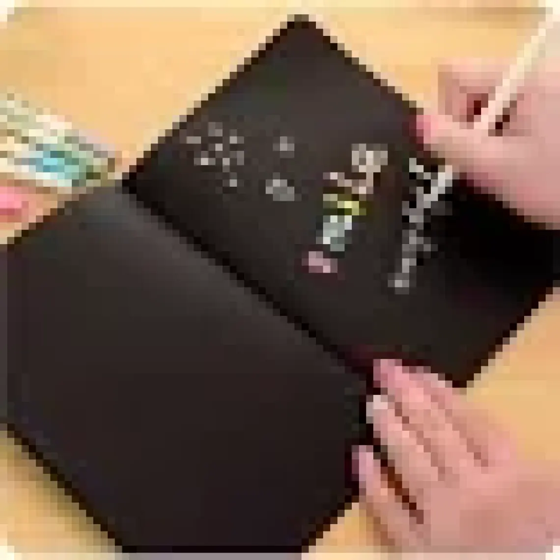 Doru 40 Sayfa Siyah Defter ve Beyaz Kalem