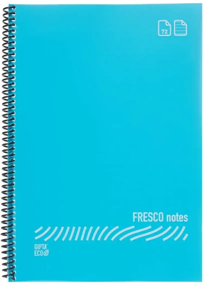 Gıpta Fresco A4 72 Yaprak Çizgili Spiralli Plastik Kapaklı Defter