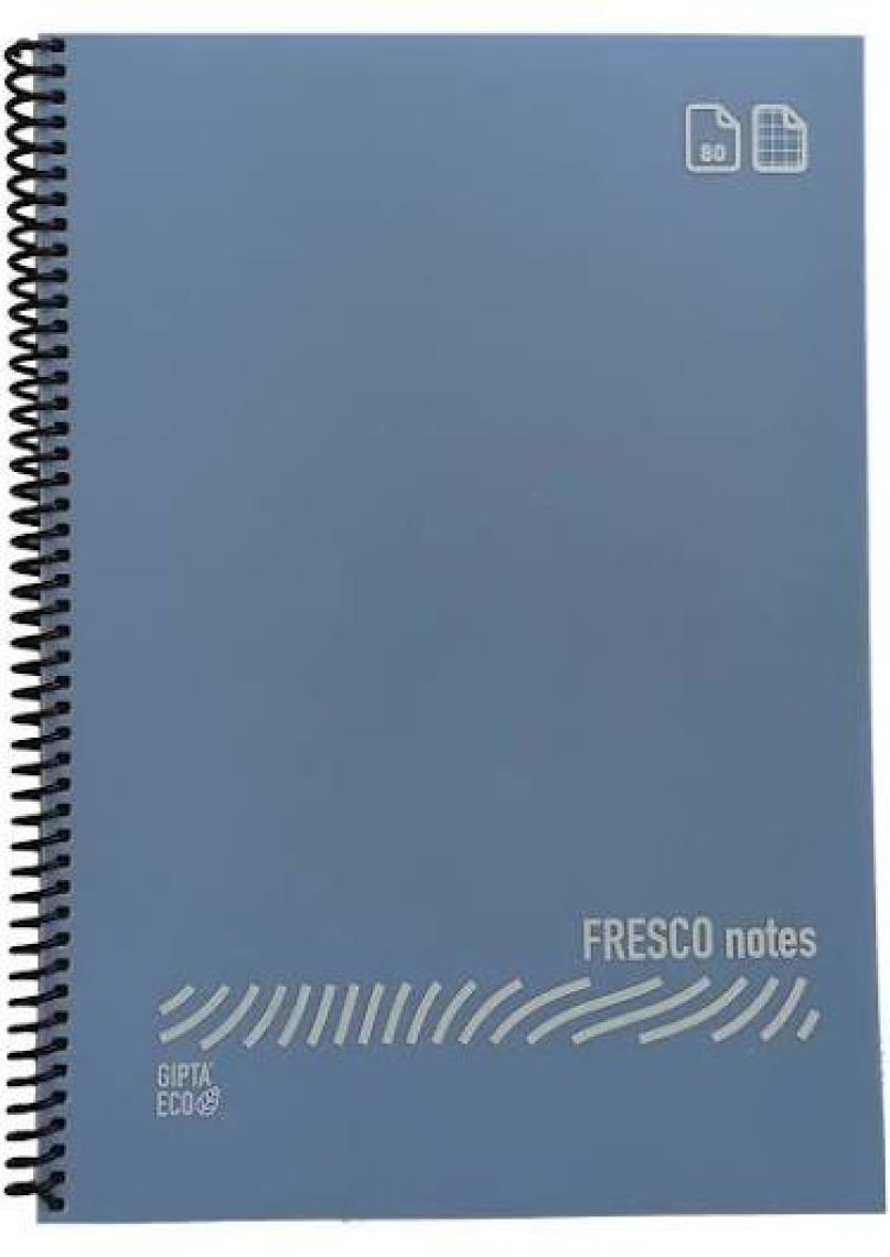 Gıpta Fresco Spiralli PP Kapak A4 60 Yaprak Çizgili Okul Defteri 4'lü Set