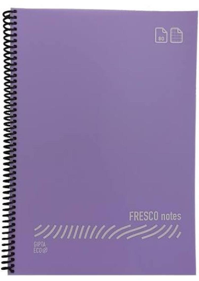 Gıpta Fresco Spiralli PP Kapak A4 60 Yaprak Çizgili Okul Defteri 4'lü Set