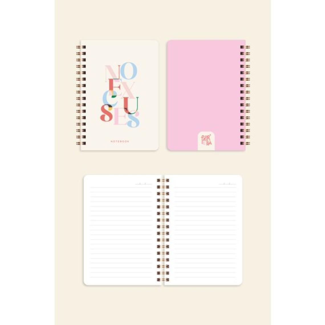 Paperora Cep Boy 10X14 cm Spiralli Çizgili Karton Kapak 3'lü Defter Seti No Excuses Soyut Gradient