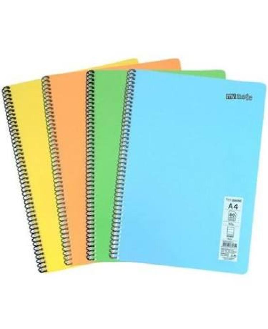 Mynote Flex Pastel Defter Spiralli Pp Kapak 80YP Kareli A4 1 Adet