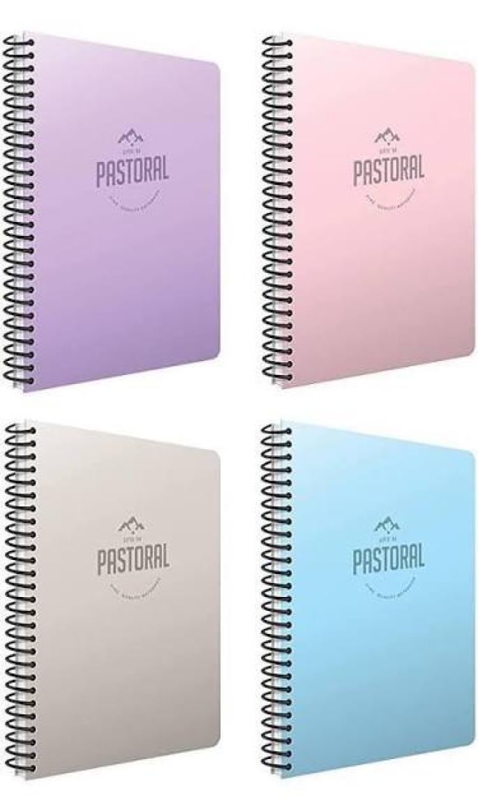 Gıpta Pastoral Spiralli PP Kapak A4 120 Yaprak Çizgili Okul Defteri 4'lü Set
