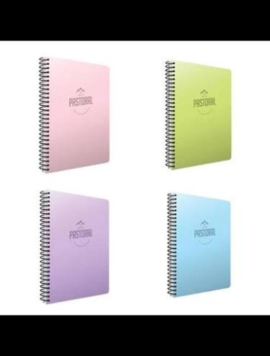 Gıpta Pastoral Spiralli PP Kapak A4 120 Yaprak Çizgili Okul Defteri 4'lü Set