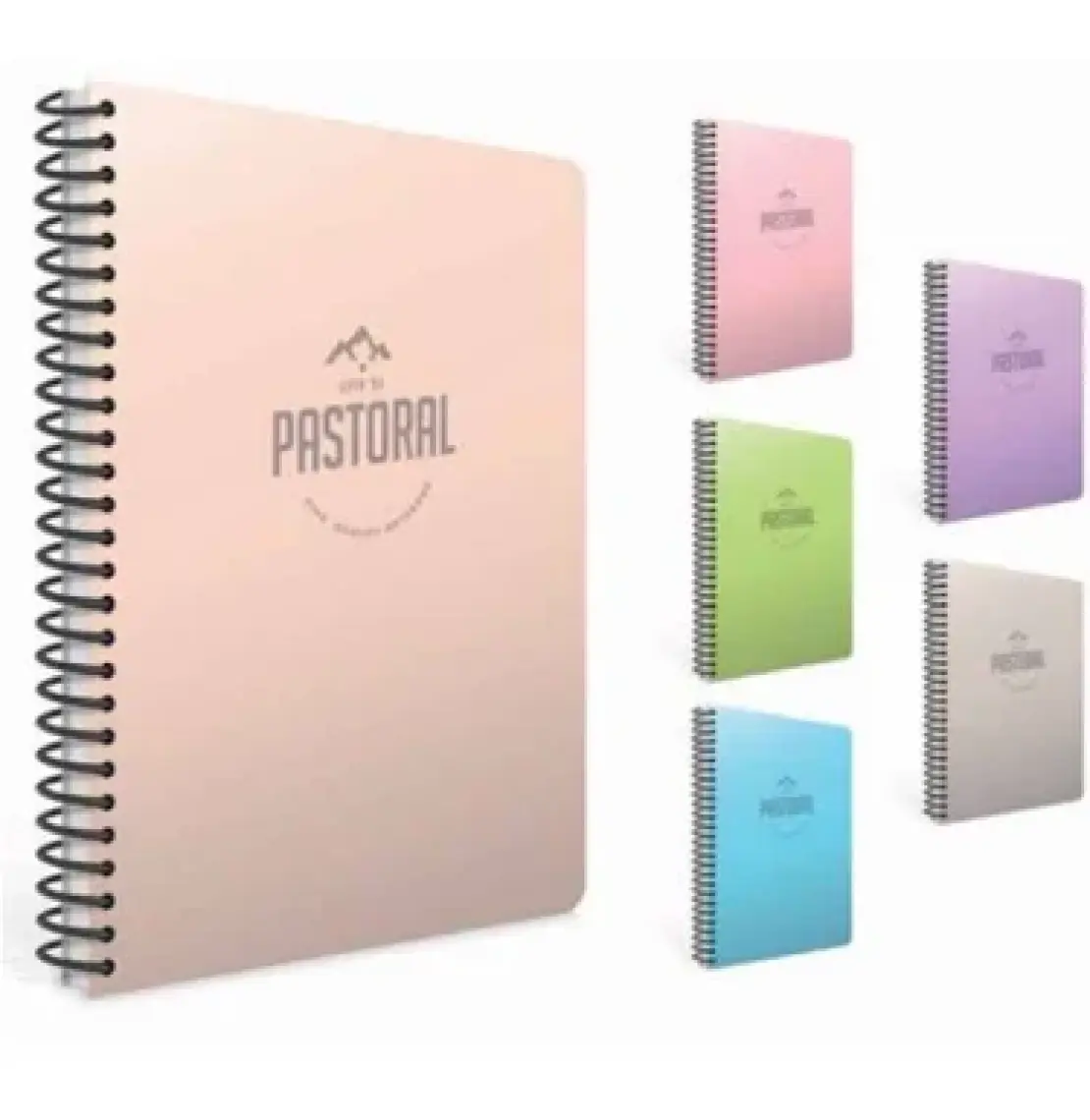 Gıpta Pastoral Spiral Plastik Kapak Defter 17X24 72 Yp.Kareli