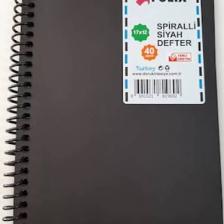 Folix Spiralli Siyah Defter 40 Yaprak