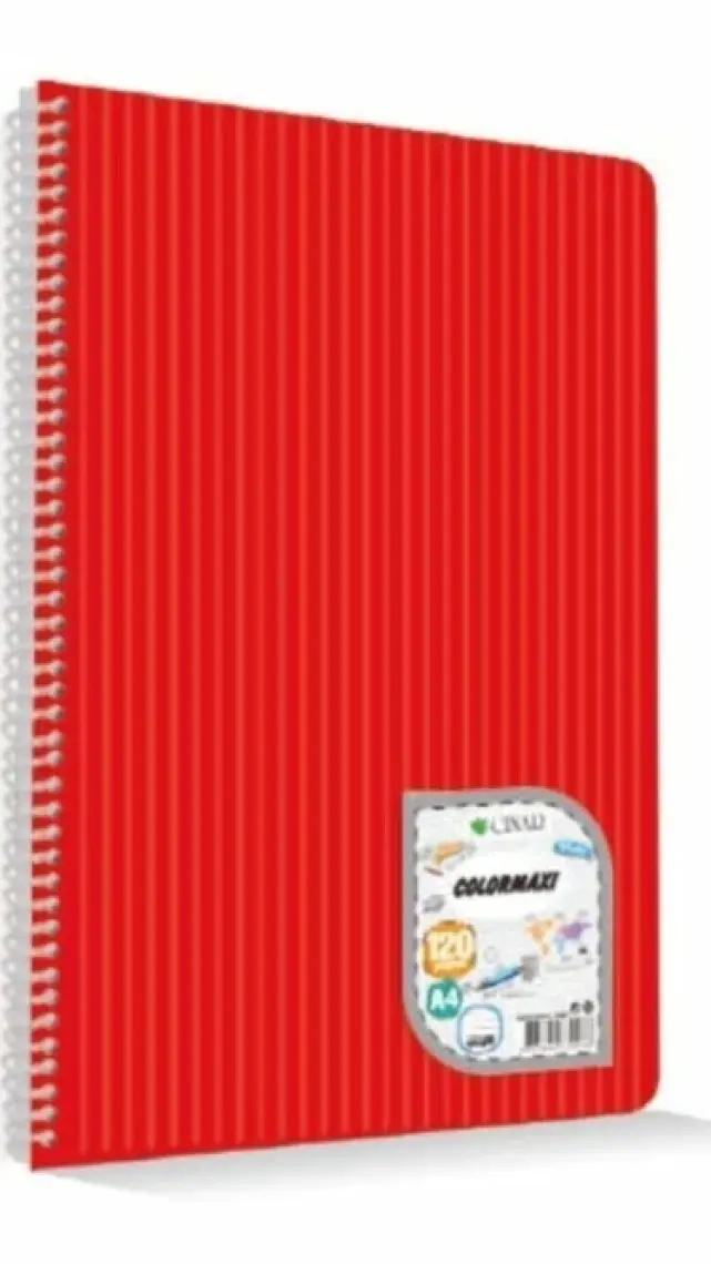 Çınar A4 Telli Defter Çizgili 96 Yaprak Spiralli