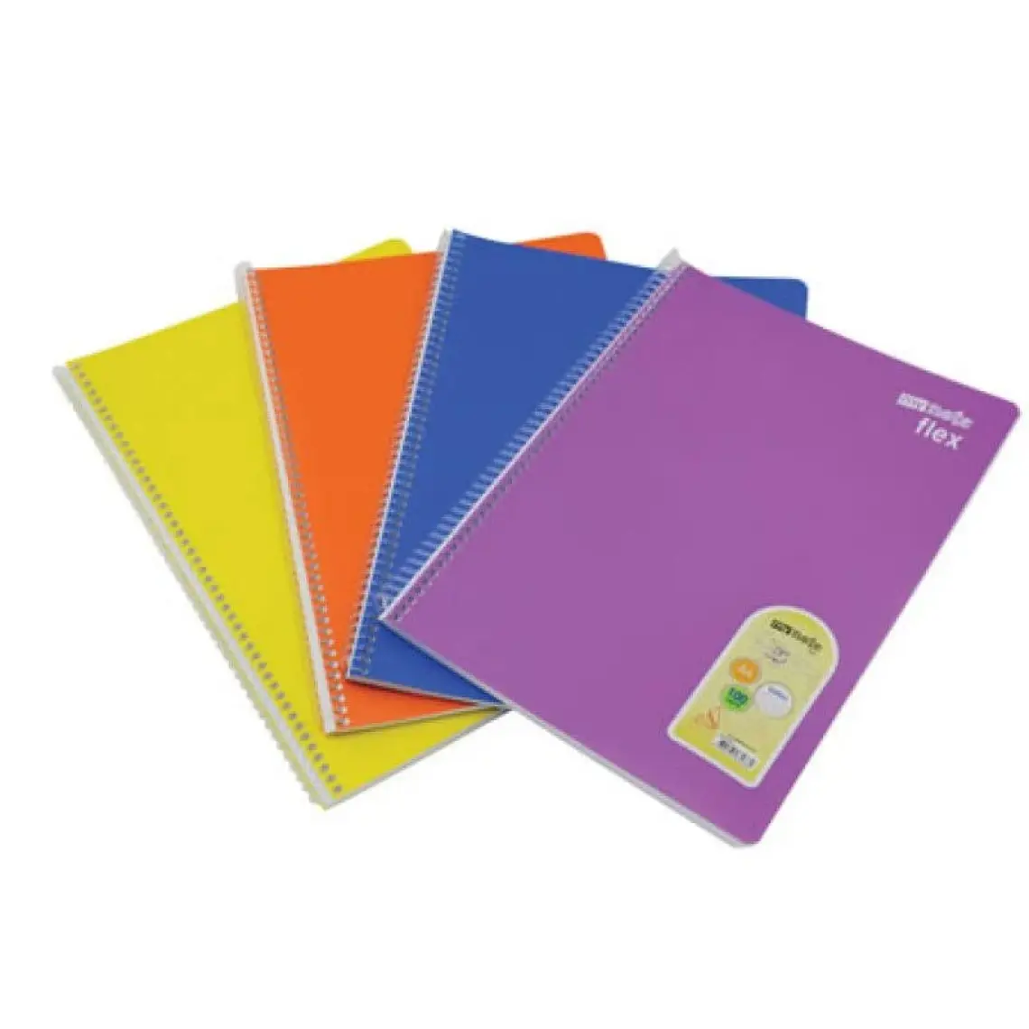 Mynote Flex PP 80 Yaprak A4 Spiralli Kareli Defter UC38080K