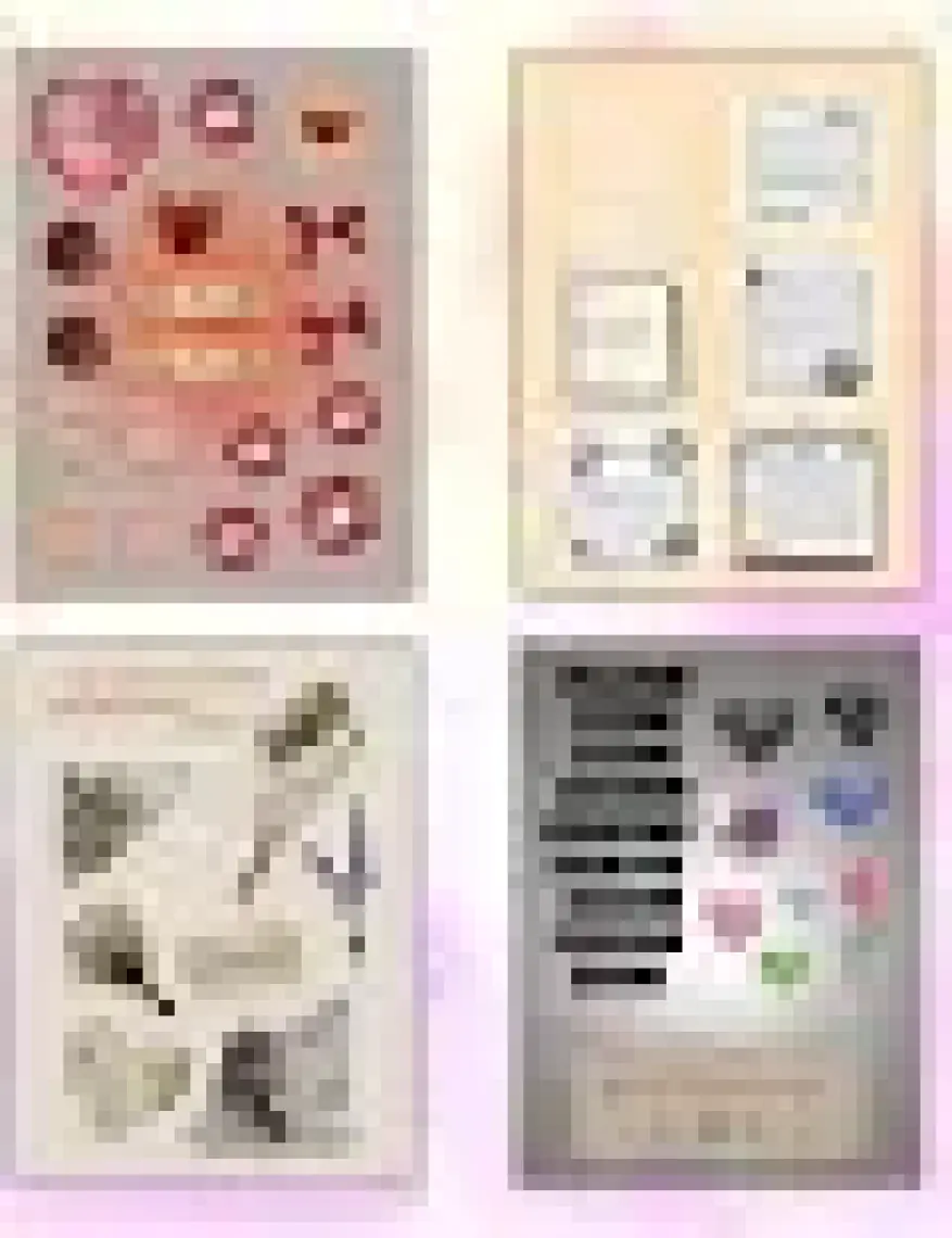 Giftmoda Vintage My Dıy Sticker Book 24 x 17 cm 16 Sayfa Özel Tasarım Rengarenk Sticker Kitabı