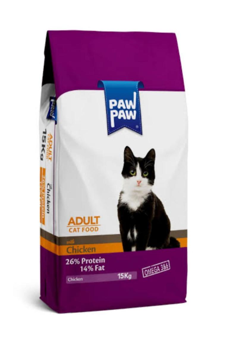 Pawpaw Paw Paw Tavuk Etli Yetişkin Kedi Maması 15 Kg