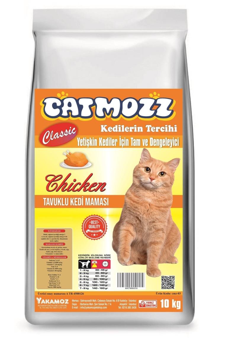 Catmozz Tavuklu 10 kg Yetişkin Kedi Maması