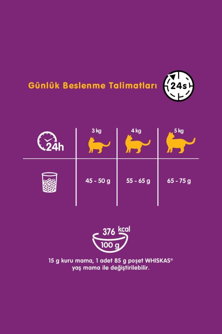 Whiskas Ton Balıklı ve Sebzeli Kuru Kedi Maması 1,4 Kg