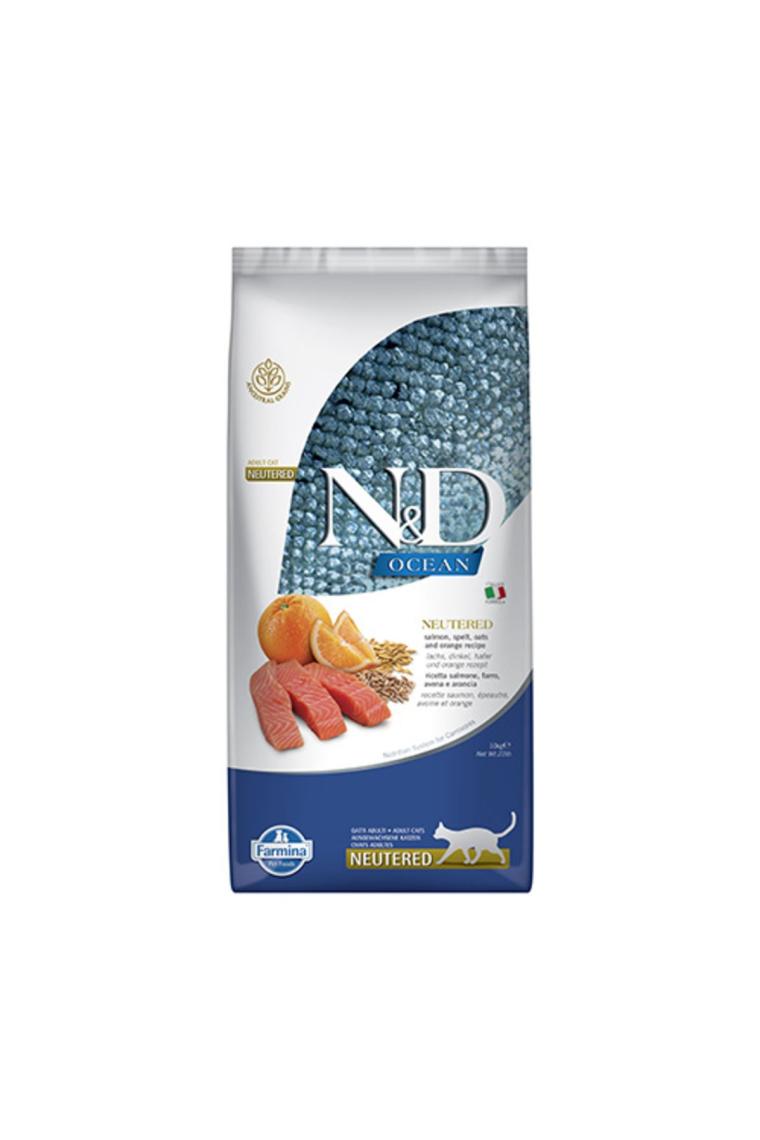 N&D Ocean Düşük Tahıllı Kısırlaştırılmış Somonlu ve Portakallı 10 kg Yetişkin Kedi Maması