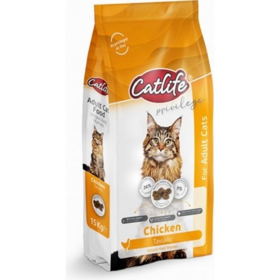 Catlife FD02- Tavuklu Yetişkin Kedi Maması 15 kg