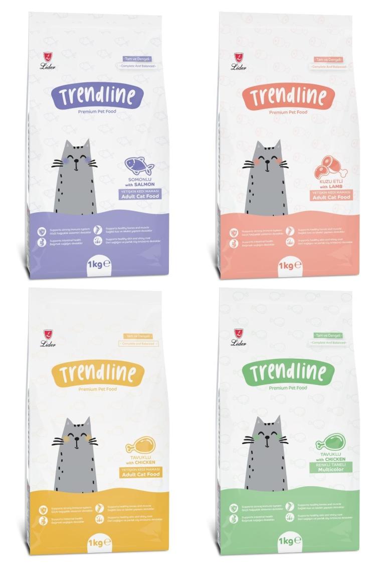 Trendline Mix Kedi Maması - 1 kg x 4 Adet