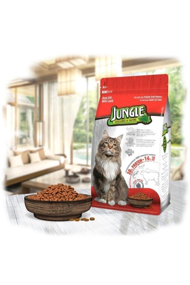 Jungle Kuzu Etli 500 gr Yetişkin Kuru Kedi Maması