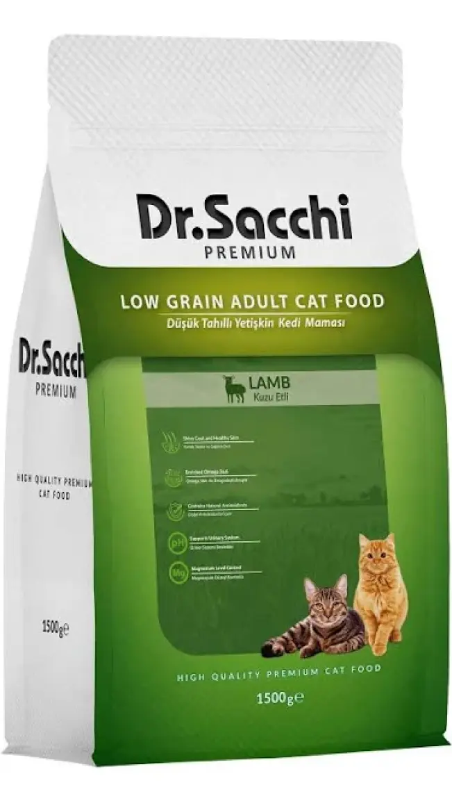 Dr. Sacchi Kuzu Etli Yetişkin Kedi Maması 1.5 kg