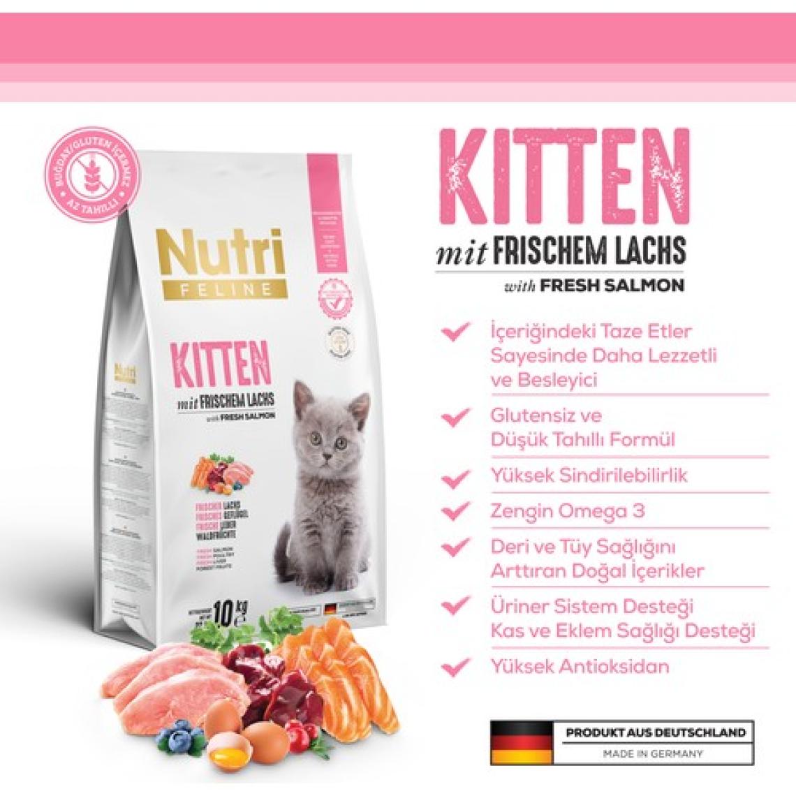 Nutri Feline Somonlu Yavru Kedi Maması 10 kg