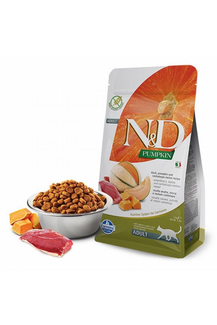 N&D Pumpkin Tahılsız Ördek Etli Balkabaklı ve Kavunlu 1.5 kg Yetişkin Kedi Maması