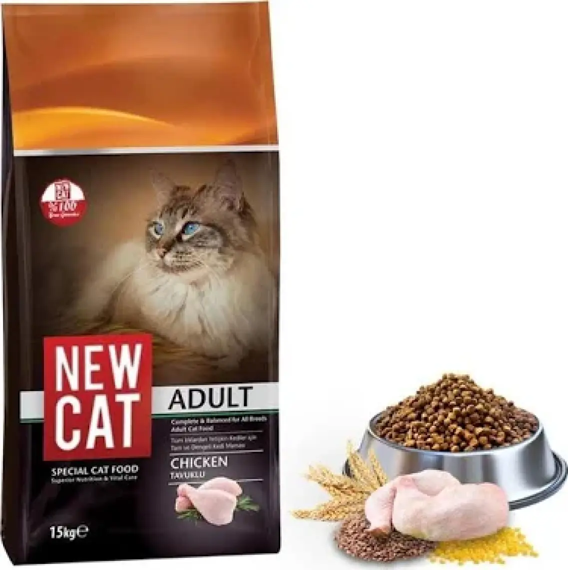 Newcat Tavuklu Yetişkin Kedi Maması 15 kg