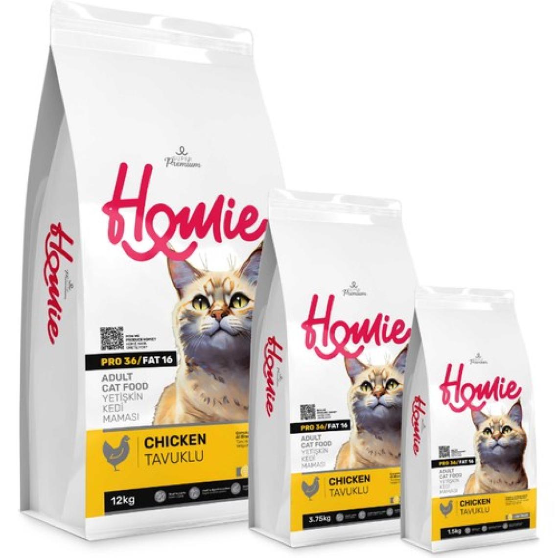 Homie Düşük Tahıllı Tavuklu Yetişkin Kedi Maması 1,5 kg