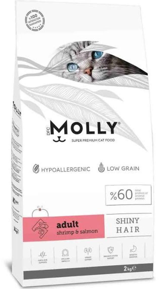 Molly Yetişkin Kedi Maması Karidesli & Somonlu 2kg Mollykarides