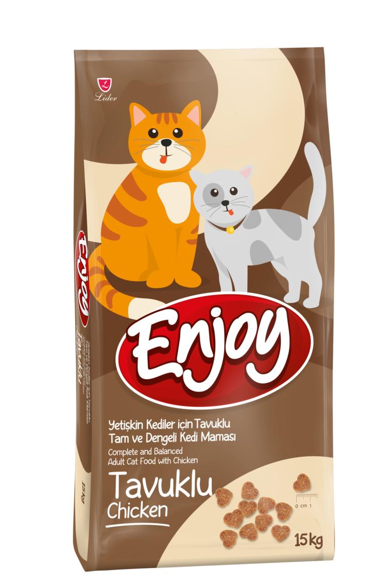 Enjoy Tavuklu Yetişkin Kedi Maması 15 kg 2'li Set
