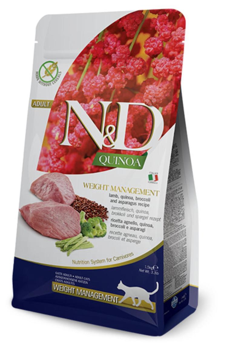 N&D Quinoa Weight Management Kuzu Etli 1.5 kg Yetişkin Kedi Maması