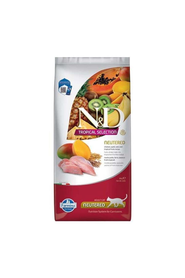 N&D Tropical Selection Tavuk Etli 10 kg Kısırlaştırılmış Yetişkin Kedi Maması