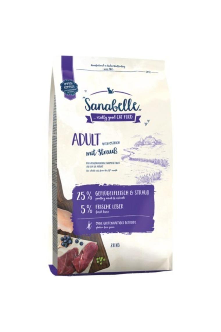Sanabelle Adult Ostrich Deve Kuşu Etli 10 kg Yetişkin Kedi Maması