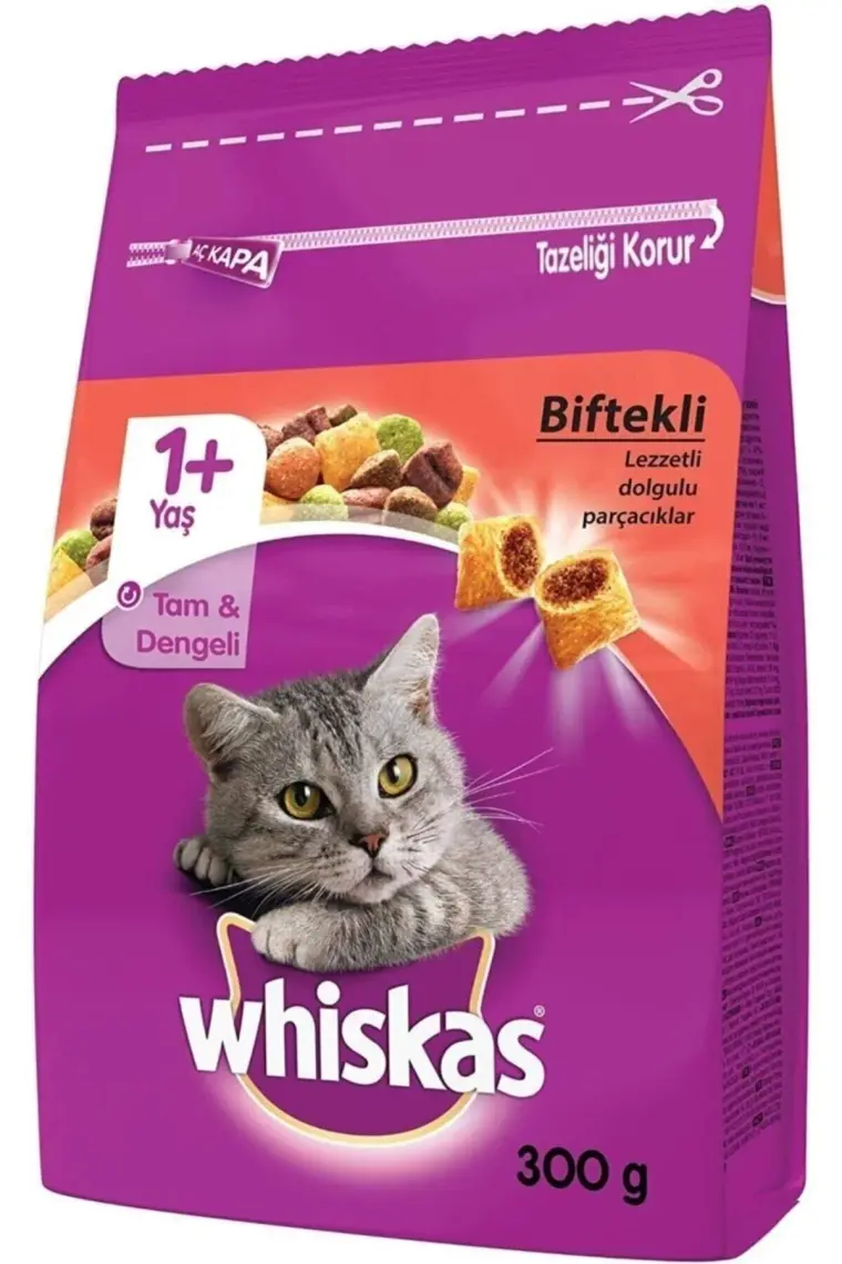 Whiskas Kuru Biftek&Havuç 300 gr