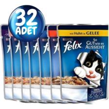 Felix Karışık Yaş Kedi Maması 32 Li