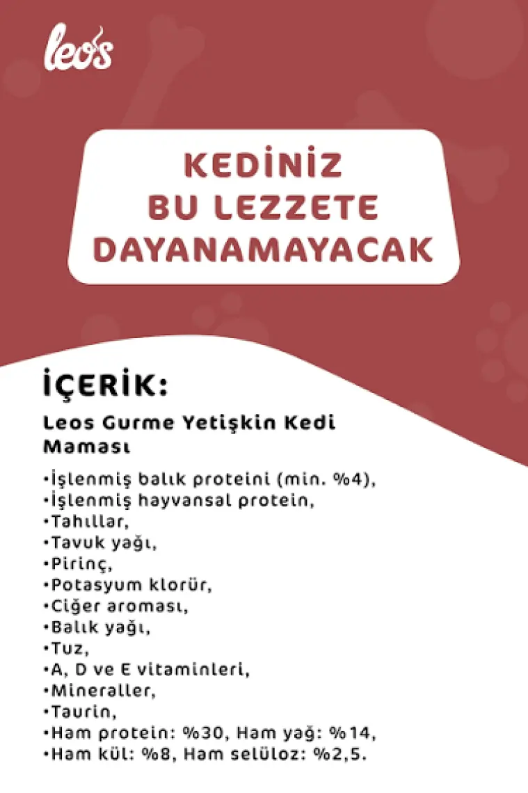 Leos Gurme Yetişkin Kedi Maması 15 Kg