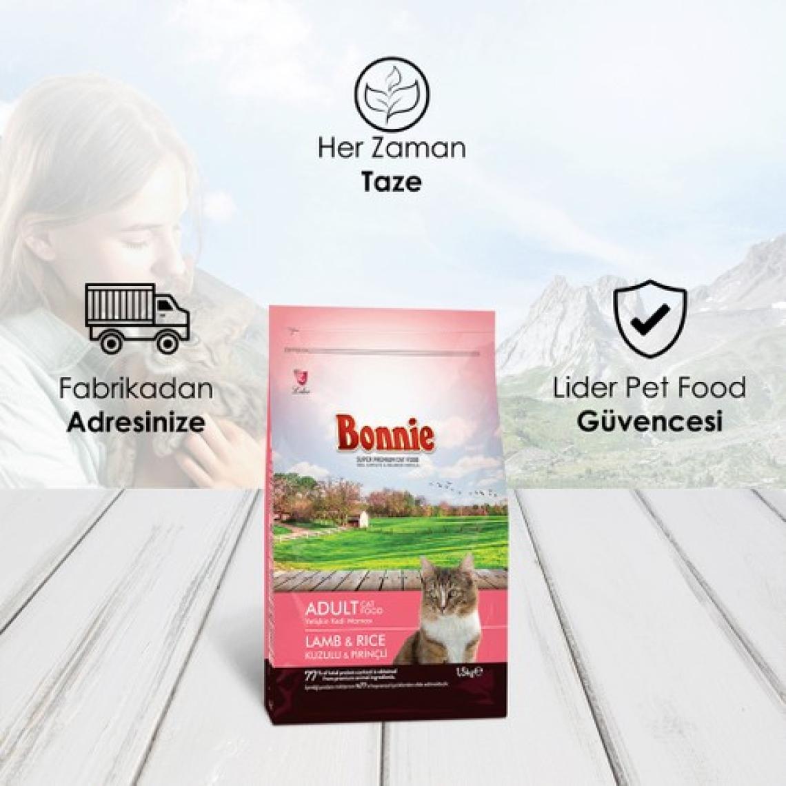 Bonnie Kuzu Etli Prinçli Yetişkin Kedi Maması 1.5 kg x 3