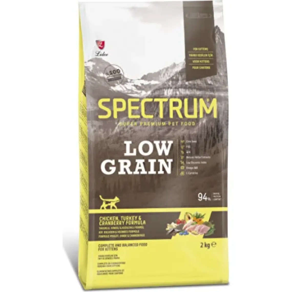 Spectrum Low Grain Tavuklu ve Hindili 2 kg Yavru Kedi Maması