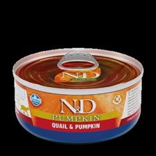 N&D Pumpkin Tahılsız Balkabaklı Bıldırcınlı 80 gr Yetişkin Kedi Konservesi
