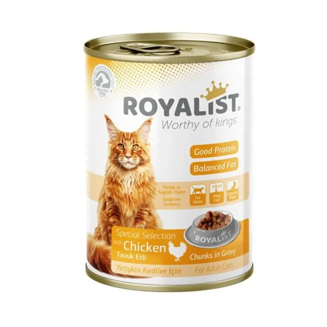 Royalist Tavuklu Parça Etli Gravy Soslu Yetişkin Kedi Konservesi 400 gr