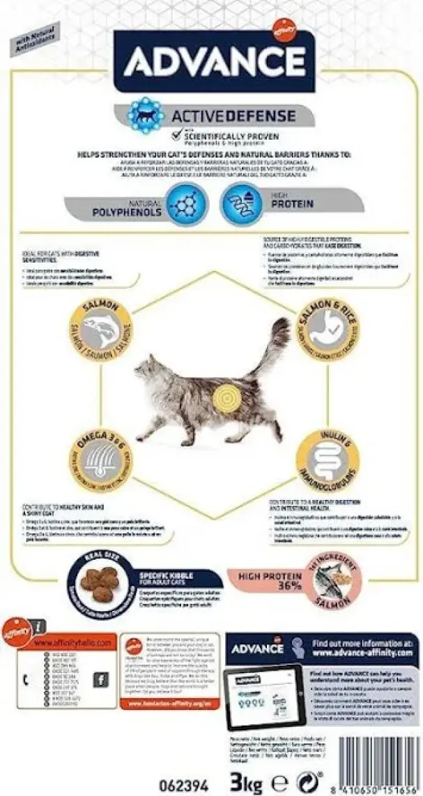 Advance Somon Balıklı Yetişkin Kuru Kedi Maması 3 Kg