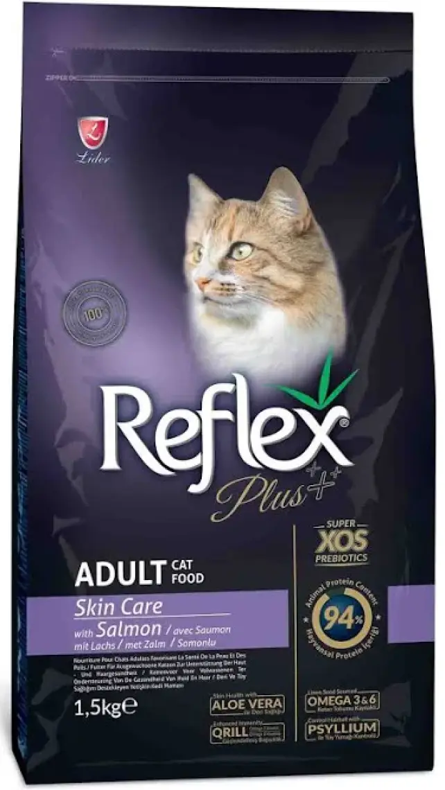 Reflex Plus Skin Care Somonlu Yetişkin Kedi Maması 1.5 Kg