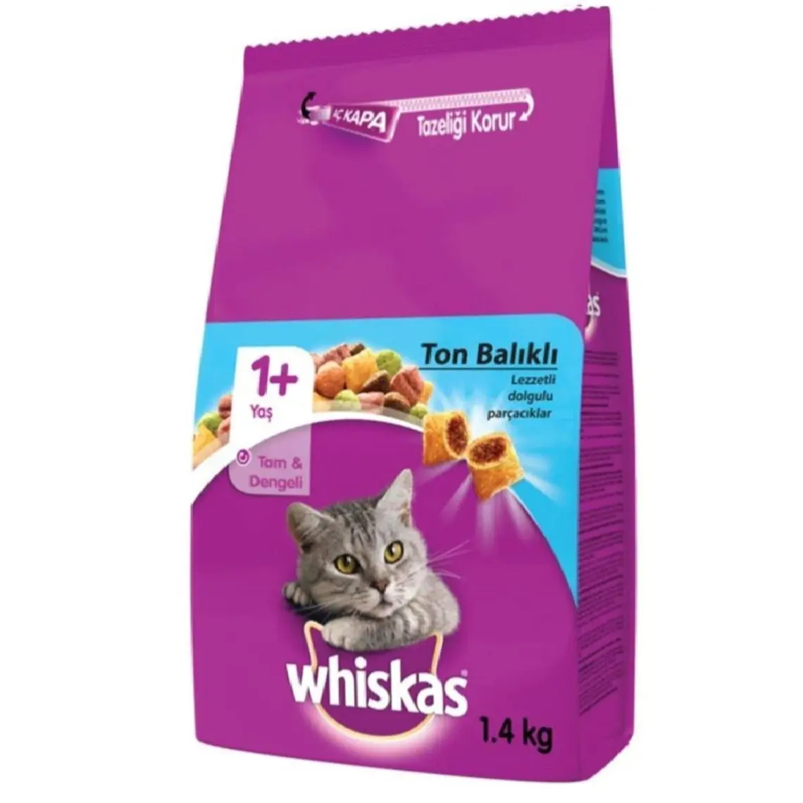 Whiskas Ton Balıklı ve Sebzeli Kuru Kedi Maması 1,4 Kg